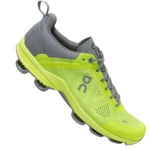 On Running Cloud Cloudsurfer Neon Grey Mens  Running Trainers Shoes